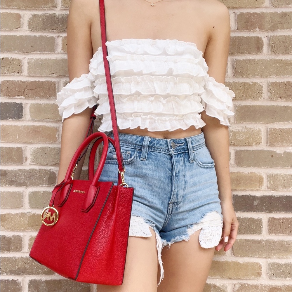 Michael Kors Messenger Leather Bag - Picture 7 of 11